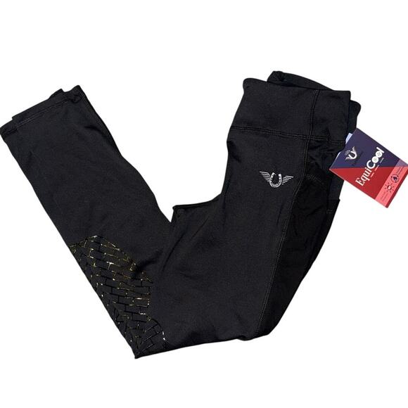 NWT TuffRider Ladies Minerva EquiCool Tights in Black Size Small - Picture 3 of 7